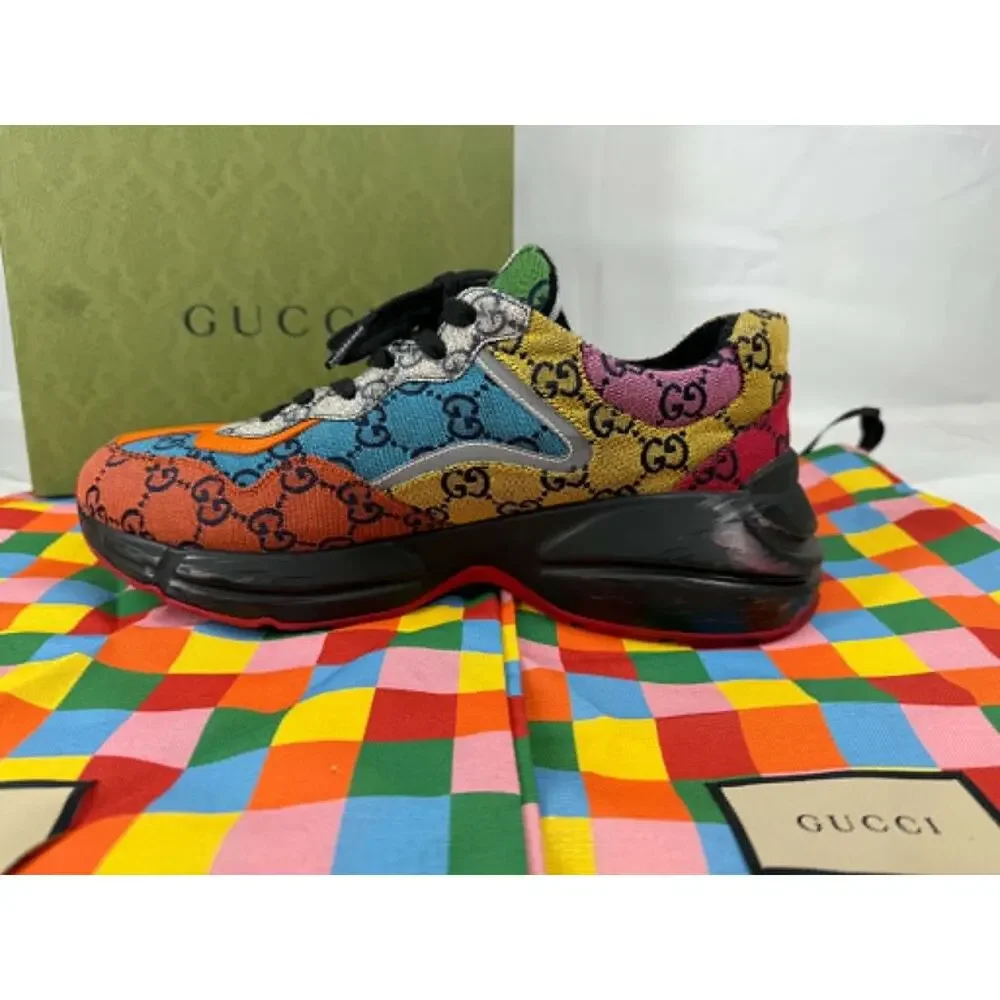 Gucci Rhyton GG Supreme Multicolor Sneakers US Size 8.5 SPB-TS 340691